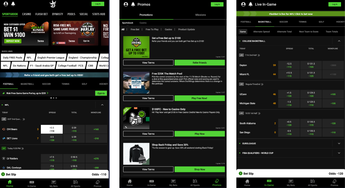 DraftKing Screenshots