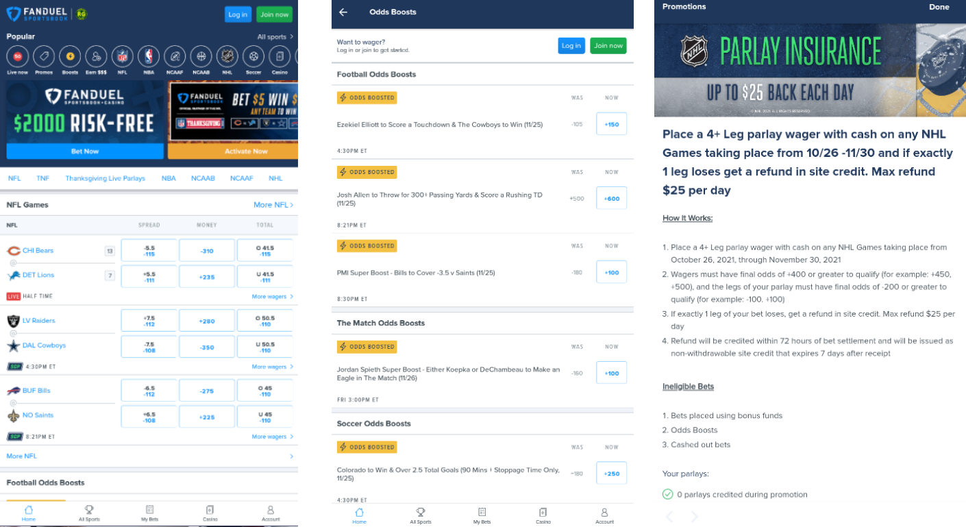 FanDuel Screenshots